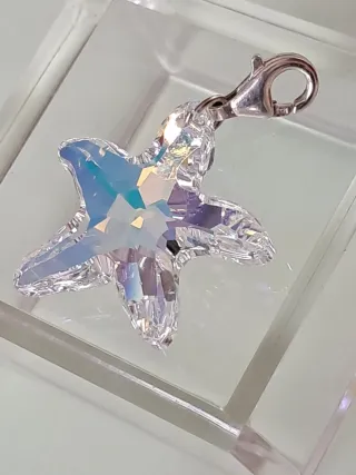 Colgante Estrella de Mar Cristal Austriaco y Plata