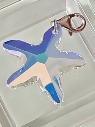 Colgante Estrella de Mar Cristal Austriaco y Plata