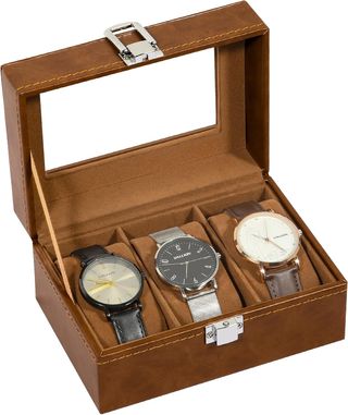 Uten Caja de Relojes con 3 Compartimentos, Caja pa