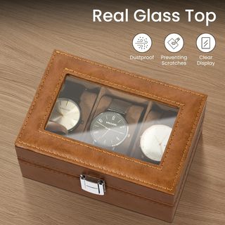 Uten Caja de Relojes con 3 Compartimentos, Caja pa