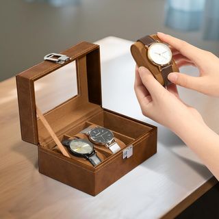 Uten Caja de Relojes con 3 Compartimentos, Caja pa