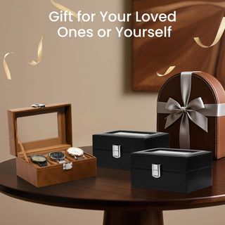 Uten Caja de Relojes con 3 Compartimentos, Caja pa