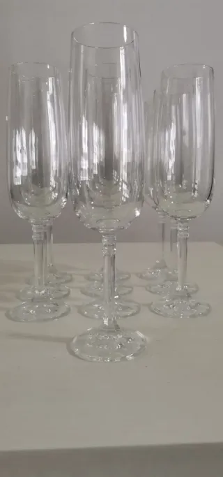 Copas de cava de cristal