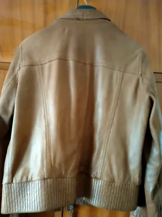 Chaqueta Piel Mujer Massimo Dutti Marrón