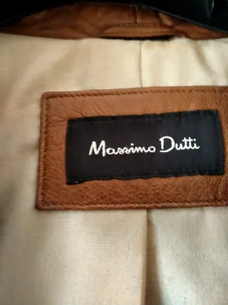 Chaqueta Piel Mujer Massimo Dutti Marrón