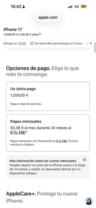 iPhone 17 512GB Negro