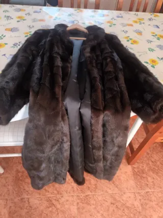 Abrigo piel bisonte años 90-2000