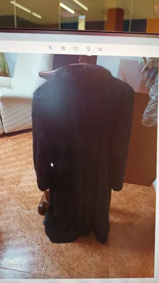 Abrigo piel bisonte años 90-2000