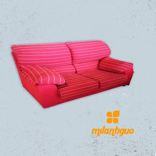 SOFA 2 PLAZAS RAYAS ROJO R3760073048054