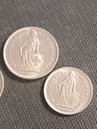 3 Monete Svizzere 2Fr e 1Fr 1969