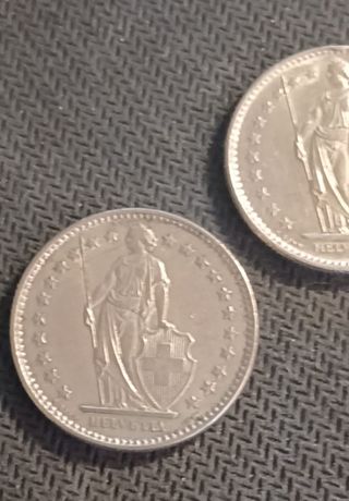 3 Monete Svizzere 2Fr e 1Fr 1969