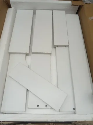 Mueble estantería blanco para microondas