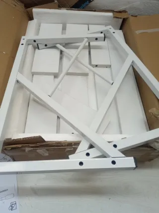 Mueble estantería blanco para microondas