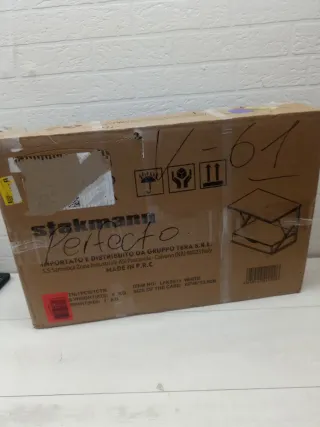 Mueble estantería blanco para microondas