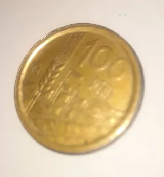 Moneda 100 pesetas 2001 Exceso metal