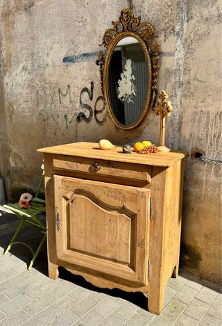 Extraordinario Mostrador roble francés antiguo