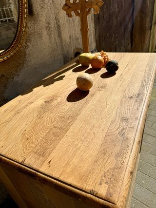 Extraordinario Mostrador roble francés antiguo