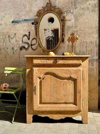 Extraordinario Mostrador roble francés antiguo