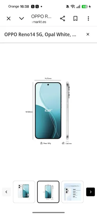 OPPO Reno14 5G Blanco 512GB Nuevo