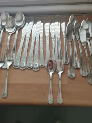 Cubiertos Real Madrid Metal Plateados