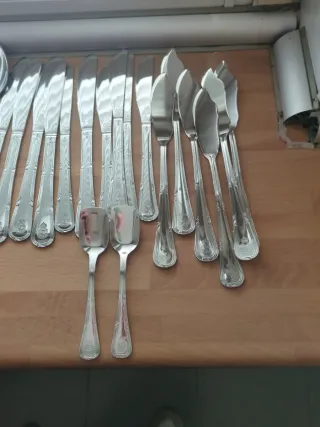 Cubiertos Real Madrid Metal Plateados