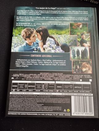 DVD Eclipse Edición Especial 2 Discos