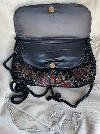 Bolso Joya Vintage Pedrería Artesanal Años 70/80