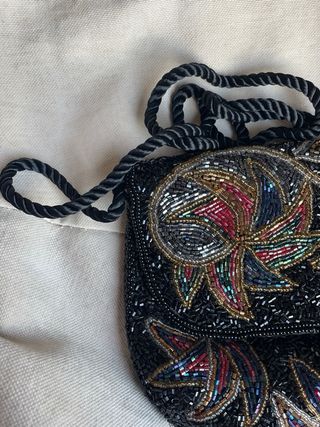 Bolso Joya Vintage Pedrería Artesanal Años 70/80