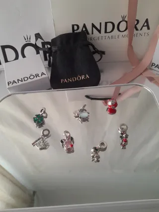 Lote 8 Charms Plata Ley Pandora