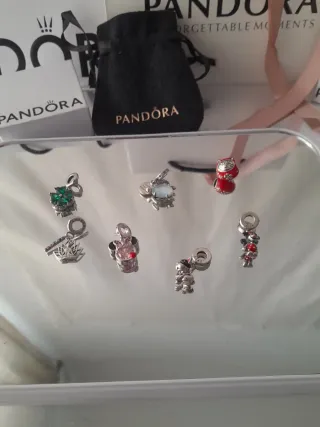 Lote 8 Charms Plata Ley Pandora