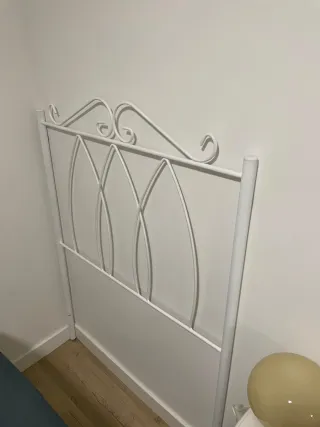 Cabecero forjado blanco