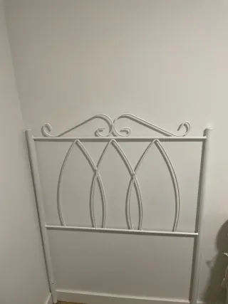Cabecero forjado blanco