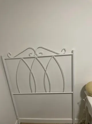 Cabecero forjado blanco