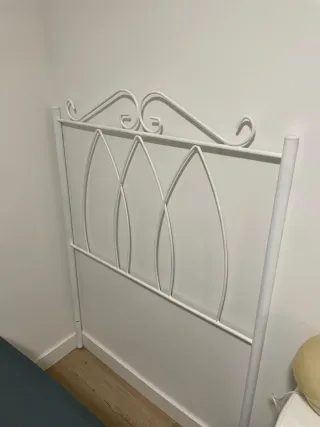 Cabecero forjado blanco