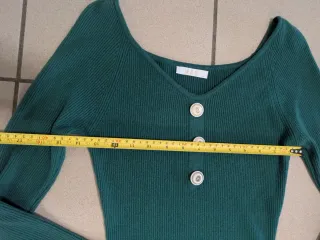 Abito Maglia Costine Verde M&V Virale su Tiktok,L