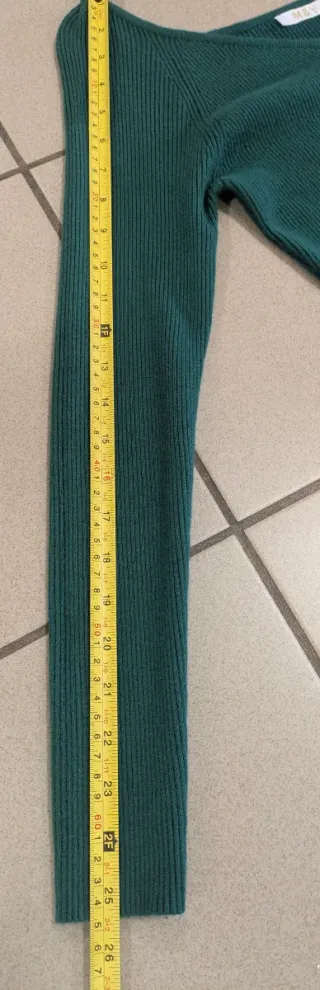 Abito Maglia Costine Verde M&V Virale su Tiktok,L