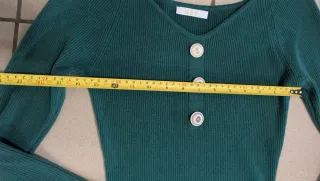 Abito Maglia Costine Verde M&V Virale su Tiktok,L