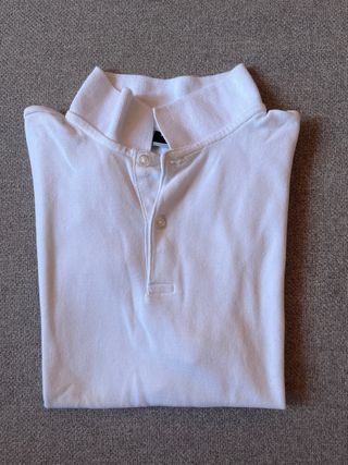 Camisa Polo Blanca, Negra