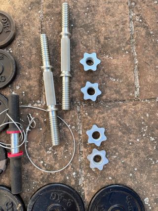 Kit Musculación Mancuernas y Barra