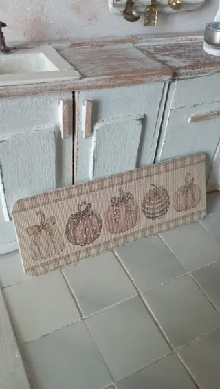 Tappeto miniatura 1:12 Handmade zucche