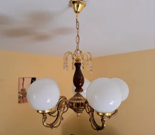 Lámpara de techo vintage dorada