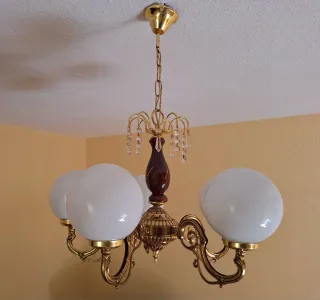 Lámpara de techo vintage dorada