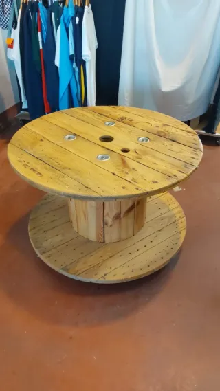 Mesa redonda de madera Diámetro 100 Altura 70