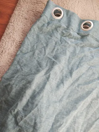 Juego 2 Cortinas Ojal Azul