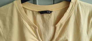 Camiseta H&M amarilla manga corta mujer