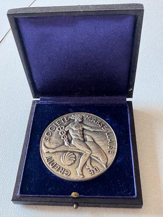 Medalha Prata 950 Société Marseillais 132g