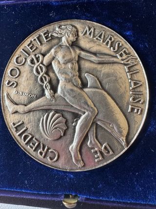 Medalha Prata 950 Société Marseillais 132g