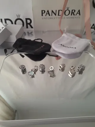 Lote 8 Charms Plata Ley Compatible Pandora