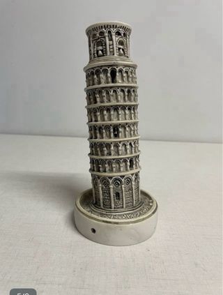 Escultura Torre de Pisa Beige/Gris
