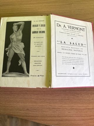 Libro, medicina, natural antiguo